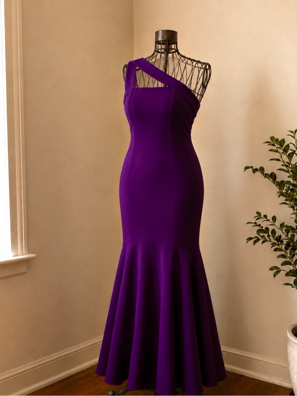 Nicole Miller Purple Cowl Neck Top